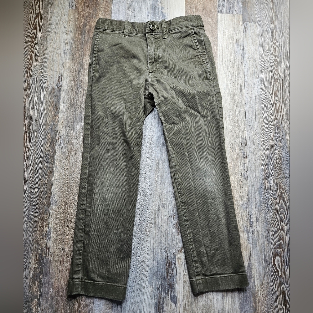 CrewCuts by J. Crew 770 Straight Leg Stretch Fit Chino Pants Green Adjustable